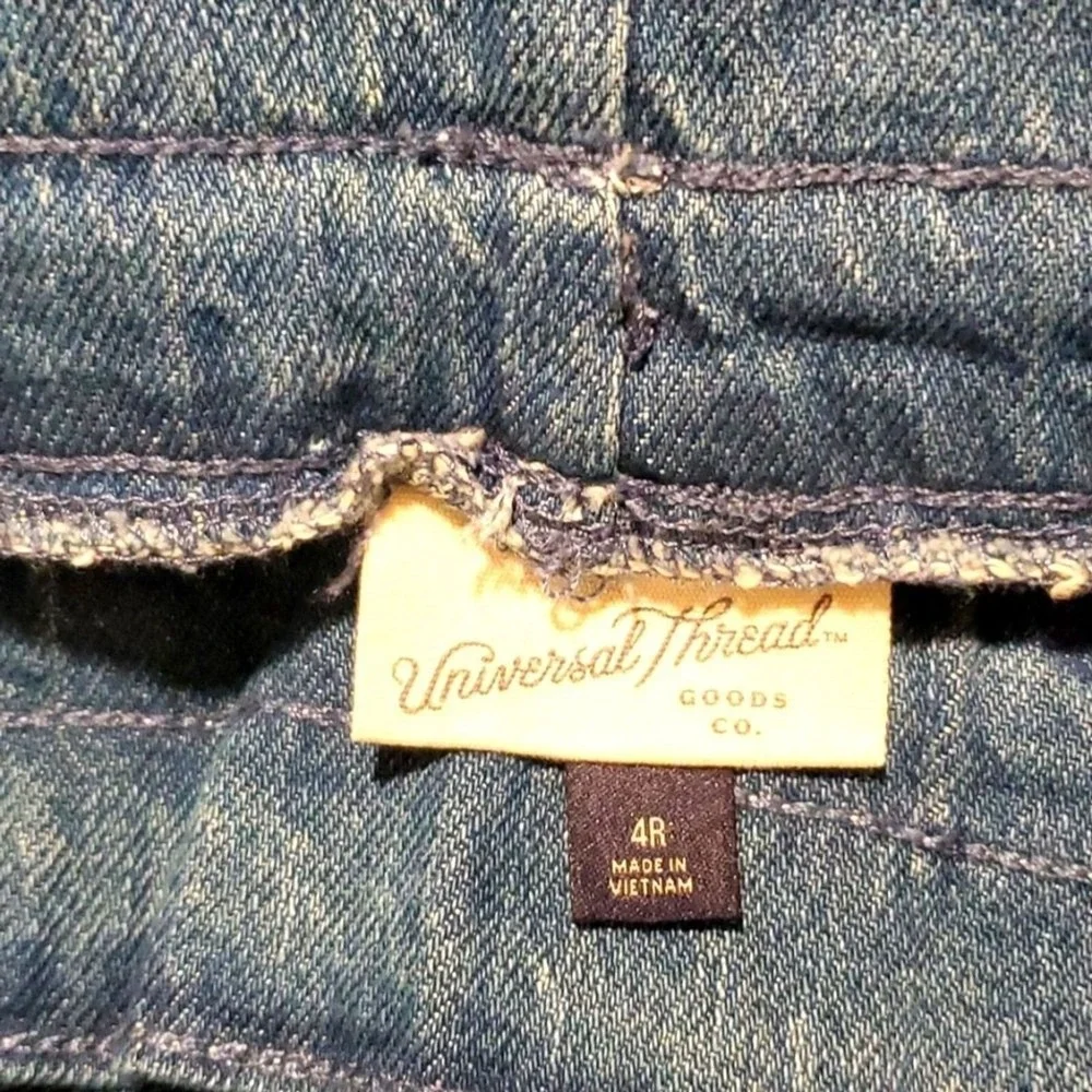 Universal Thread Denim Wide Leg  Pants Drawstring Waist Casual Blue Jeans - Picture 5 of 6